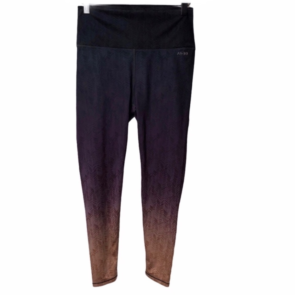 AR-33 Alpha High Waist Ombre Leggings Size Medium Purple Activewear High Waist - Picture 4 of 11